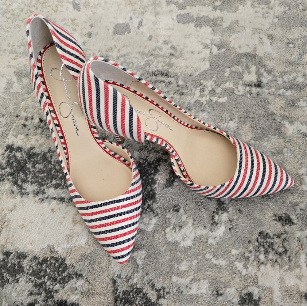 Jessica Simpson Red, White, & Blue Pumps size 8.5
